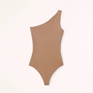 Abercrombie & Fitch One-Shoulder Seamless Tan Bodysuit soft af collection small